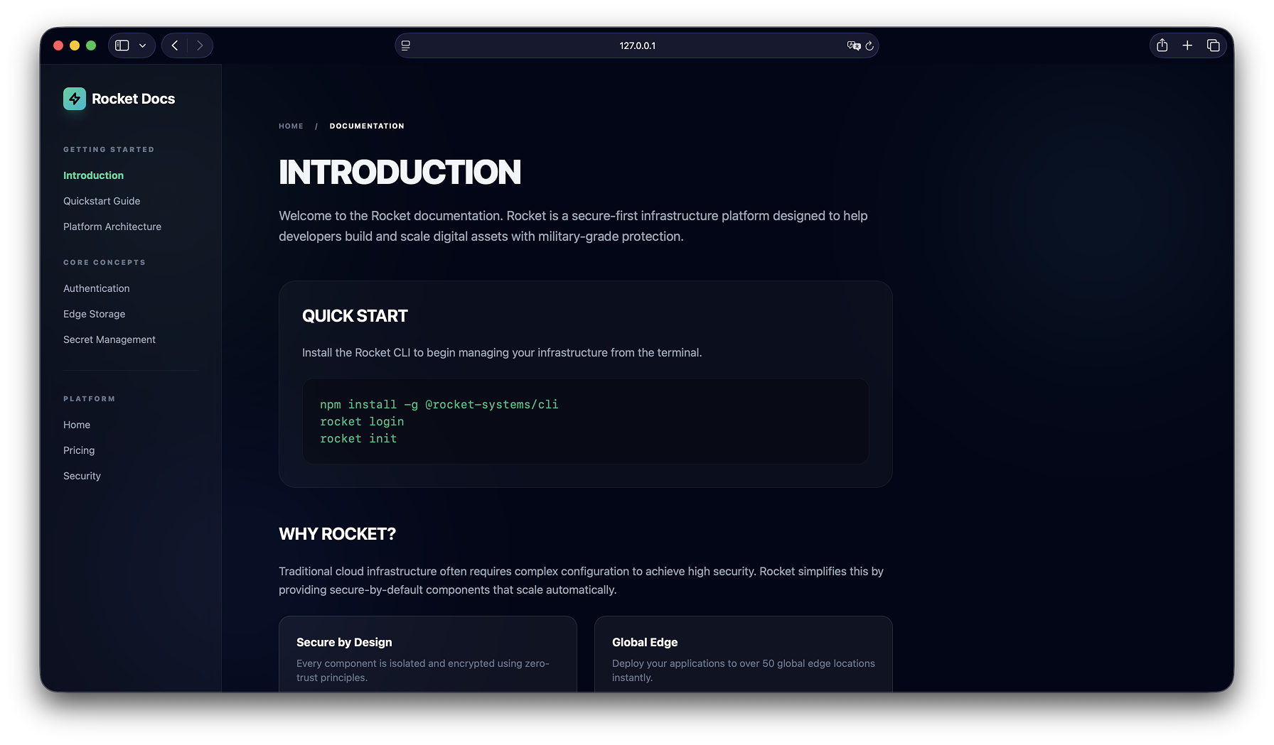 Rocket. - SAAS Security Template
